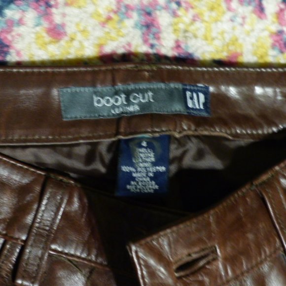 GAP brown leather pants Size 4 - Picture 5 of 8